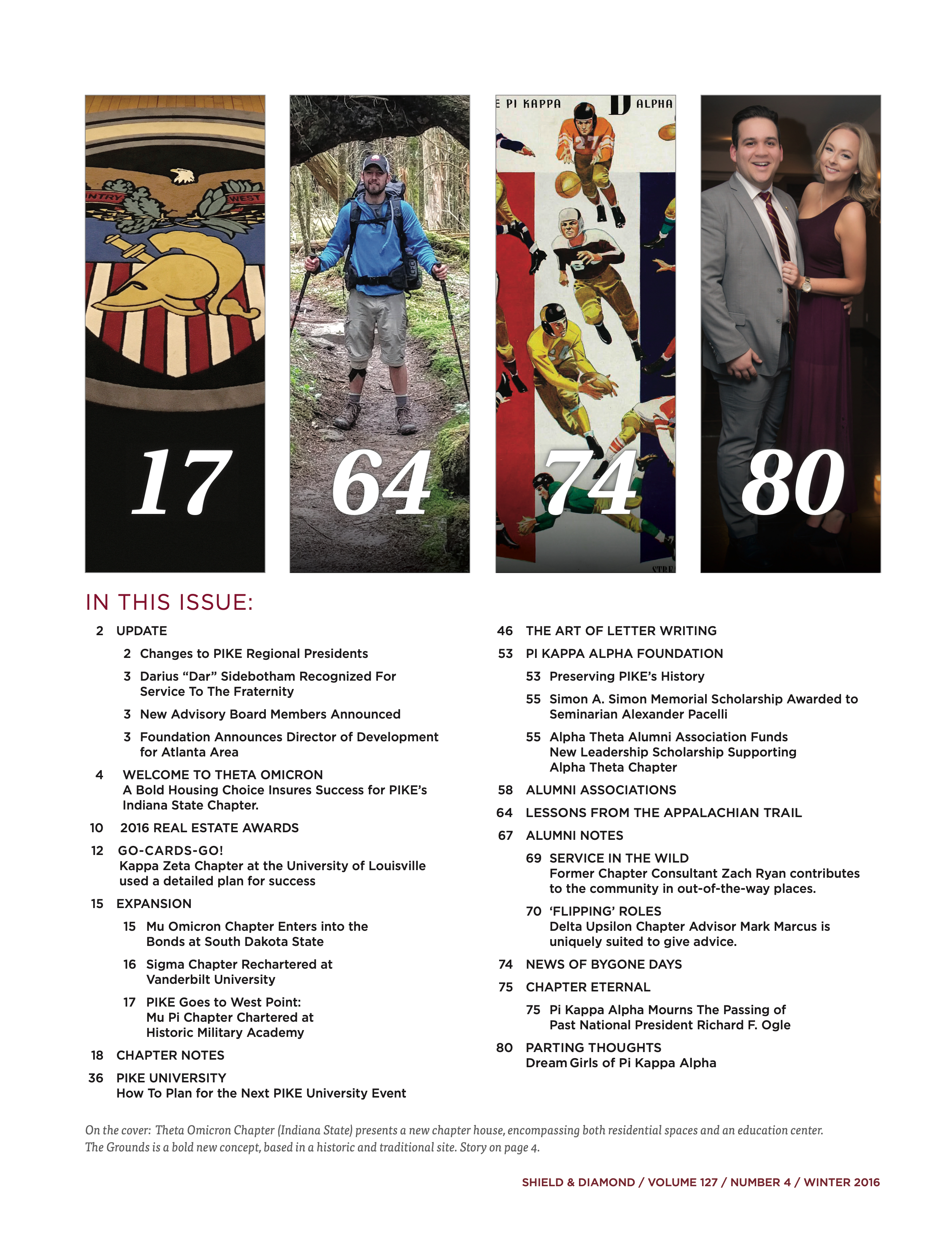 Shield & Diamond, Vol. 127, No. 4, Table of Contents